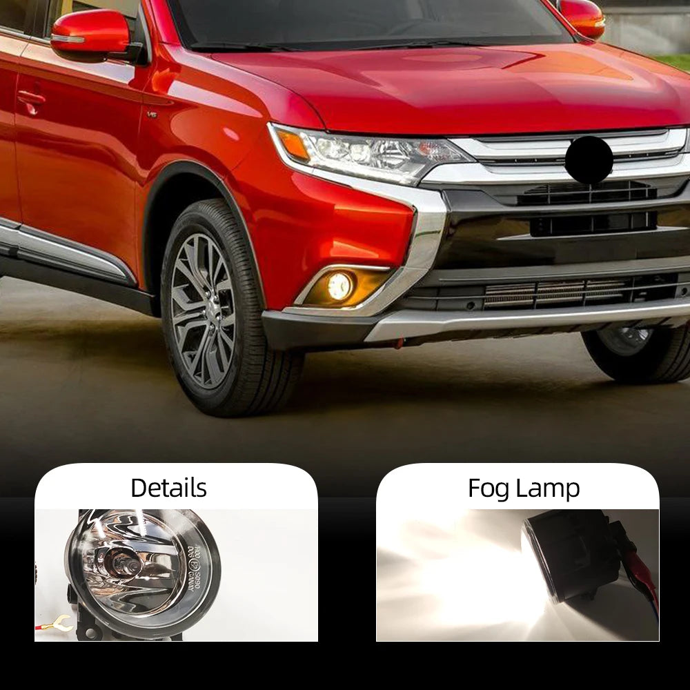 Fog Light Lamp Bezel Cover For Mitsubishi Outlander 2015 2016 2017 2018 FogLamp Hoods Fog Light Covers Box frame headlights