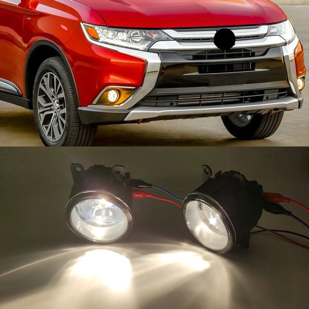 Fog Light Lamp Bezel Cover For Mitsubishi Outlander 2015 2016 2017 2018 FogLamp Hoods Fog Light Covers Box frame headlights
