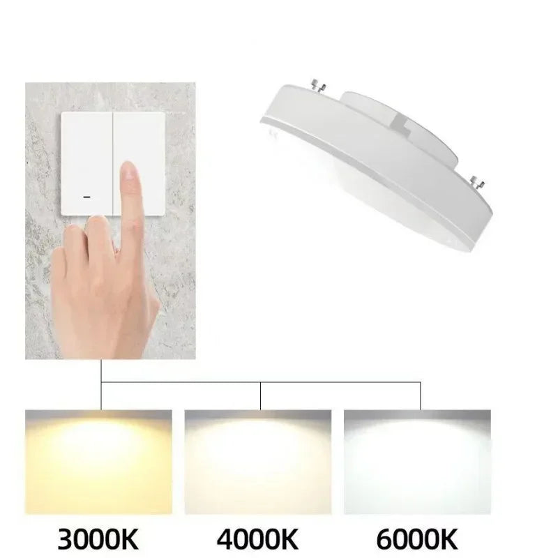 New LED GX53 bulb AC/DC220V 2835SMD  led Cabinet Lamp Bulb warm white light without stroboscopic replacement of 50W halogen lamp