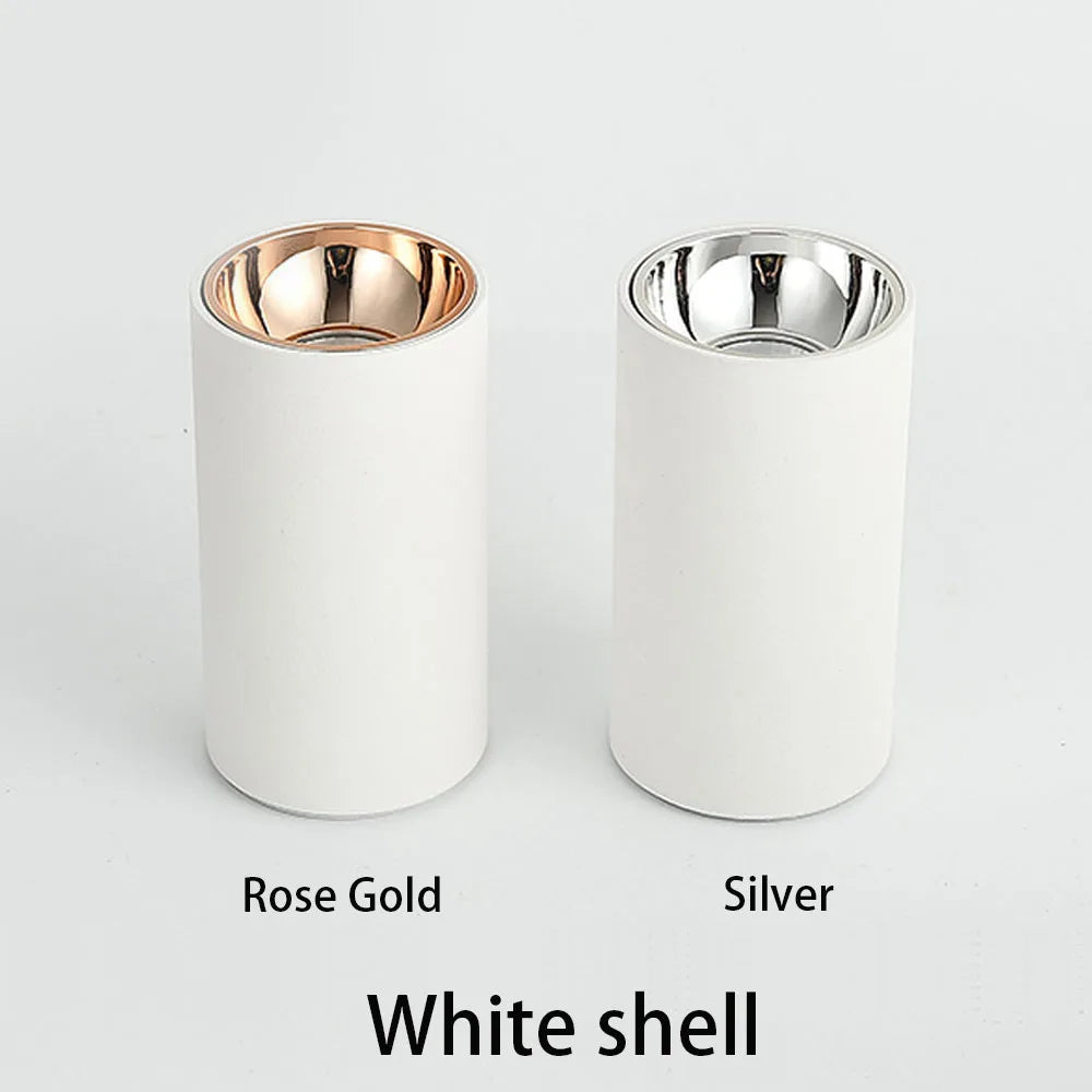 Cylinder Rose Gold Dimmable LED Spotlight  Downlight 5W 10W 15W 20W 30W Ceiling Lamp For Livingroom Kitchen Bedroom Foyer Office
