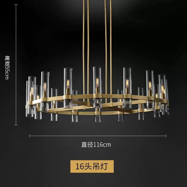 American Living Dining Room Loft Lighting Glass Chandelier Chrome Pendant Lamp Lighting Foyer Retro Glass Shades Led Lighting