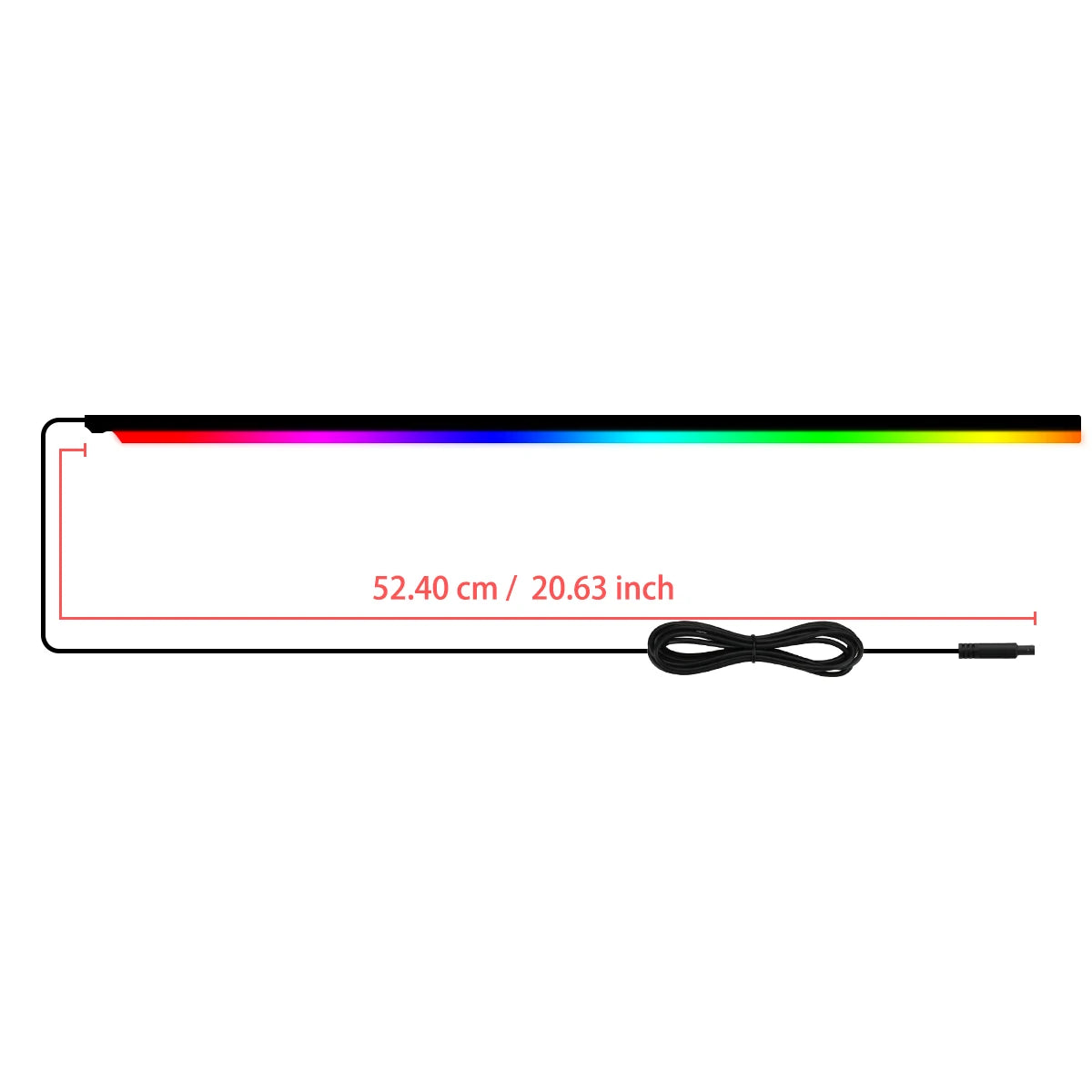 4 in 1 Full Color Streamer Car Door Frame LED Ambient Lights Symphony Acrylic Light Strip USB Atmosphere Lamp Kit Remote Control