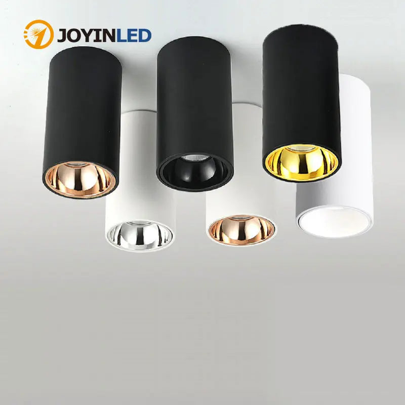 Cylinder Rose Gold Dimmable LED Spotlight  Downlight 5W 10W 15W 20W 30W Ceiling Lamp For Livingroom Kitchen Bedroom Foyer Office