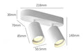 Nordic Creative Surface Mounted Rotatable Home Living Room Kitchen Island Replaceable GU10 LED COB Spot Ceiling Downlight Lamp