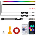 Car Led Ambient Light USB 68 Colors Acrylic Strips 110cm Full Colors RGB Car Interior Hidden App Remote Control Atmosphere Lamp