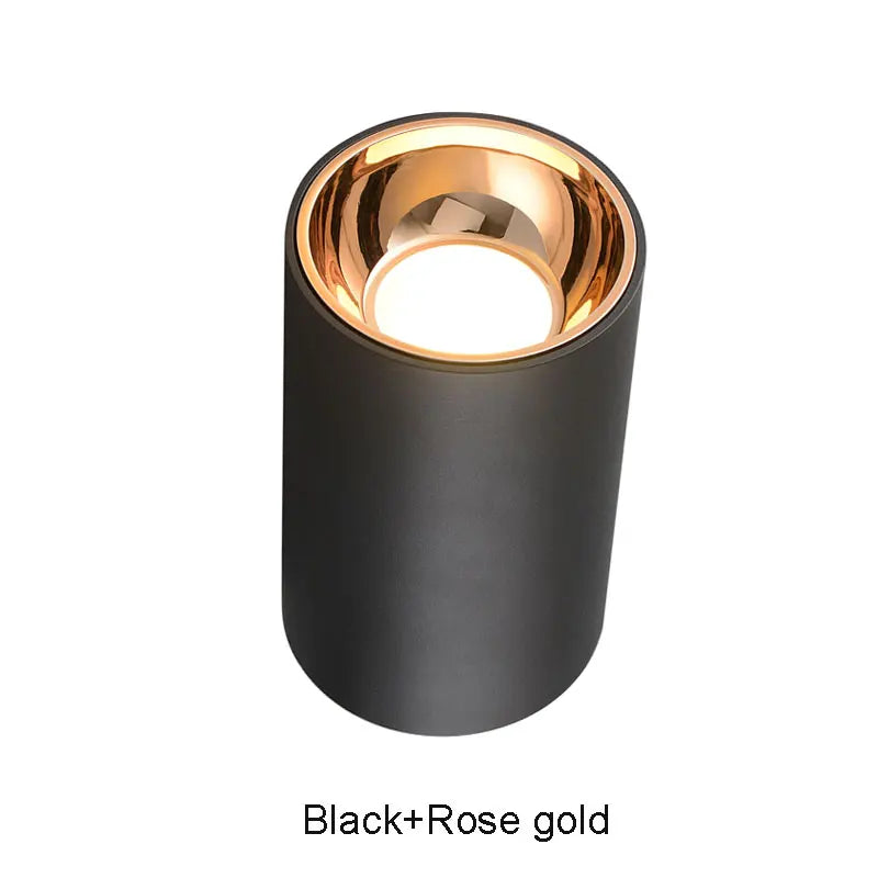 Cylinder Rose Gold Dimmable LED Spotlight  Downlight 5W 10W 15W 20W 30W Ceiling Lamp For Livingroom Kitchen Bedroom Foyer Office