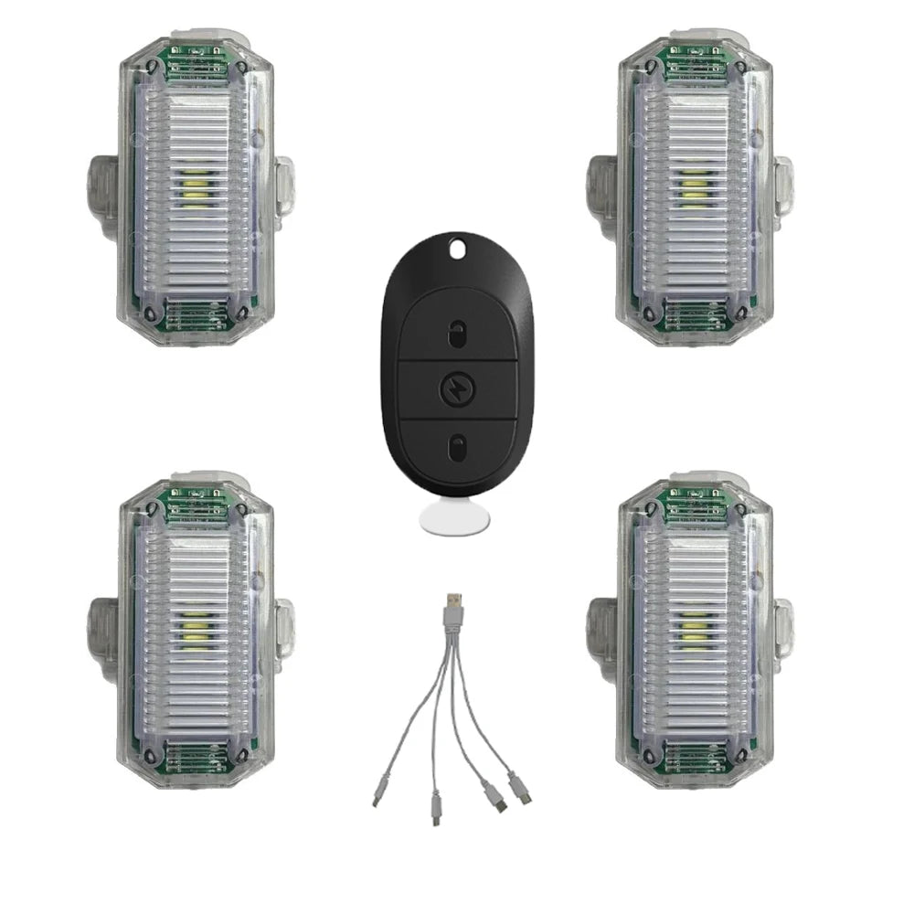 Strobe Lights M6 For Car Motorcycle Led Flash Anti-collision Warning Lamp Waterproof Wireless Remote Control For Car Bike