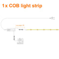 Smart Door Proximity Sensor Control LED Under Cabinet Lights 12V COB LED Strip Showcase Wardrobe Lamp Backlight For Room Kitchen