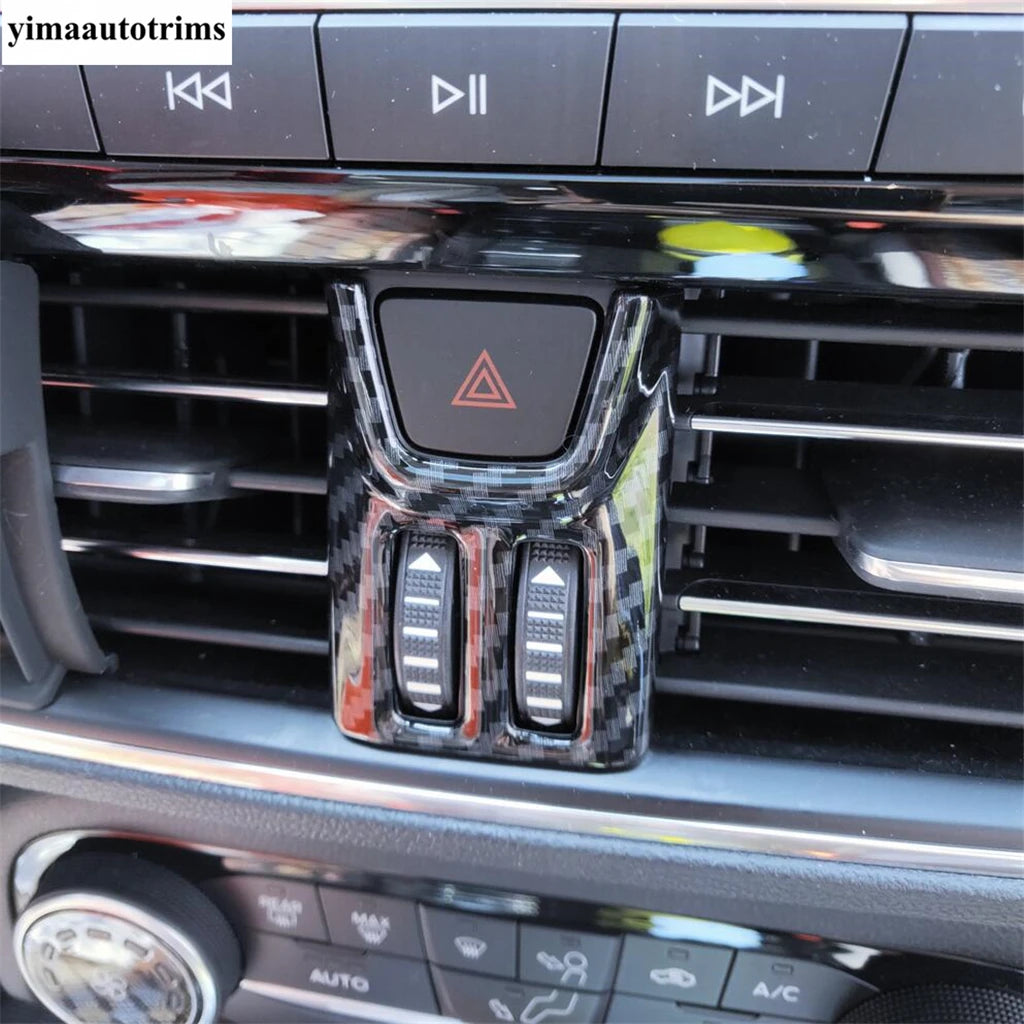 Warning Light / Head Lamp / Air AC Outlet Vent / Window Lift Cover Trim For Ford Focus MK4 2019 - 2025 Carbon Fiber Accessories