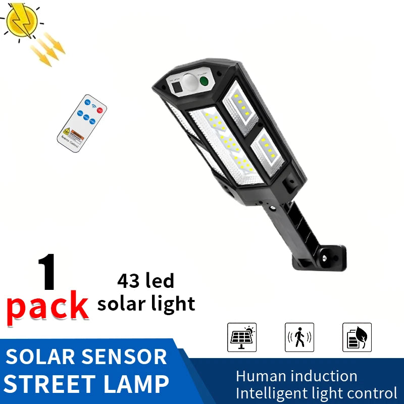 1-6 Packs 43 LED solar light outdoor garden path 1200mAh suitable for courtyard street porch Wall Lamp Energy efficient Lighting