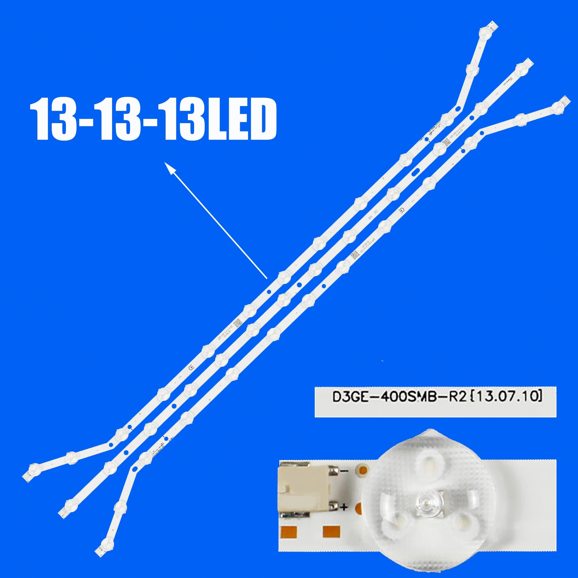 LED Backlight strip 13 lamp For 40"TV UE40H6203AW UE40H6203AK D3GE-400SMB-R3 D3GE-400SMA-R2 LM41-00001V