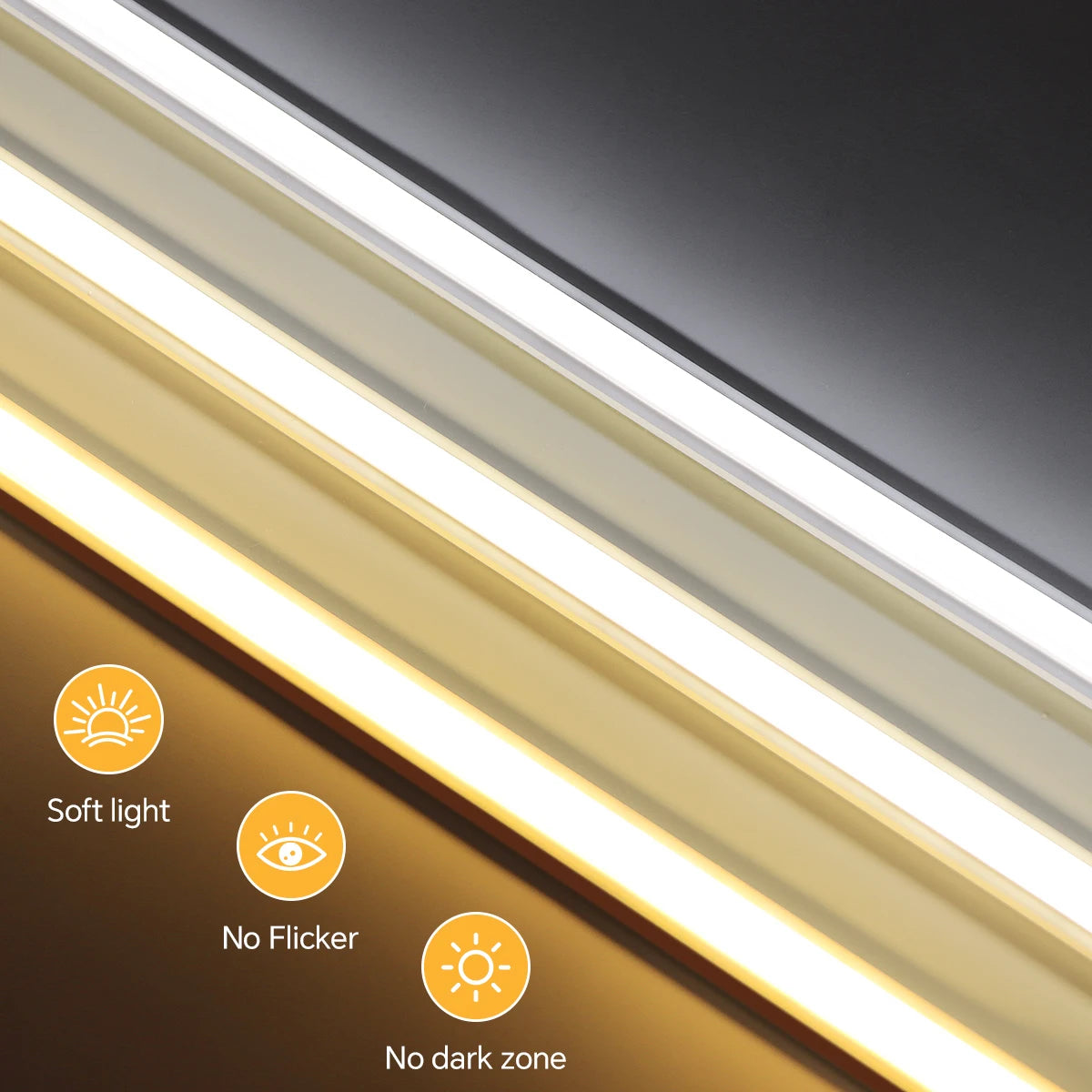 Neon COB Strip Acoustic Panel Wall Decoration Light Parallel LED Under Cabinet COB Light Motion Sensor Touch Switch LED Lamp 24V