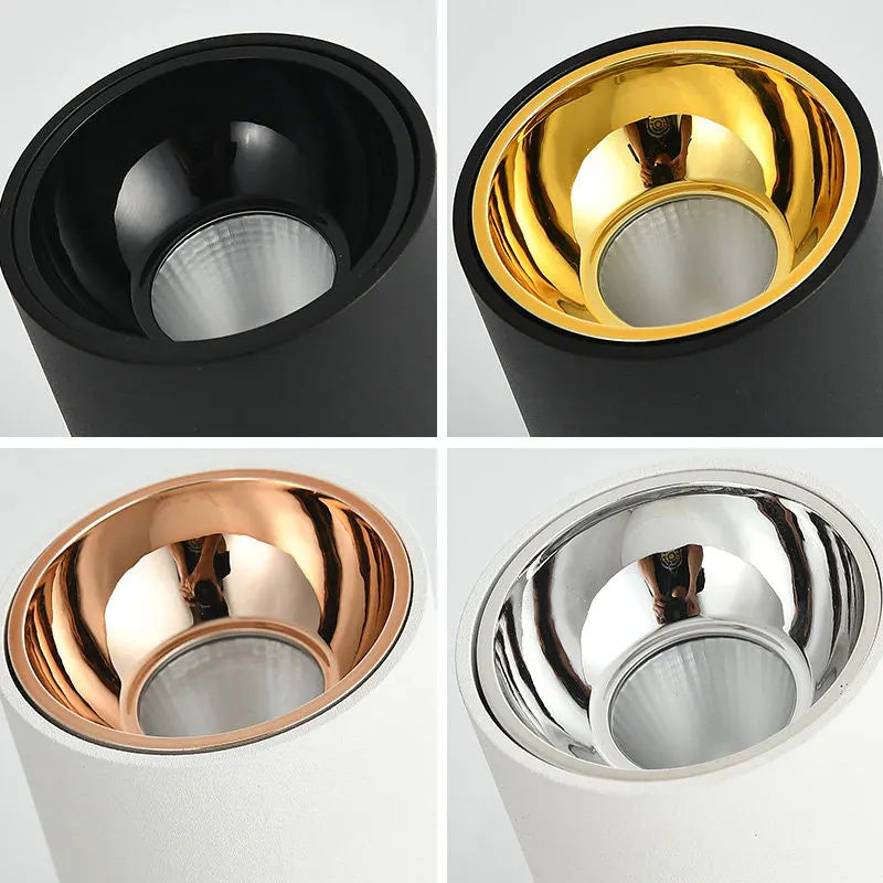 Cylinder Rose Gold Dimmable LED Spotlight  Downlight 5W 10W 15W 20W 30W Ceiling Lamp For Livingroom Kitchen Bedroom Foyer Office
