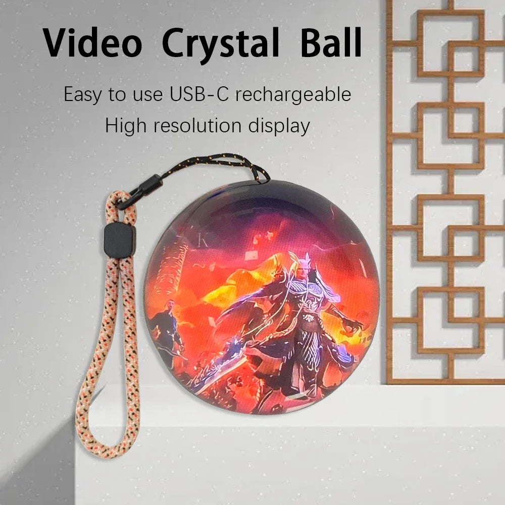 Customizable Video Glass Ball DIY Art Glass Ball Lamp - Spherical Pixel Display Detachable Video and Sound Gaming Screen Gifts