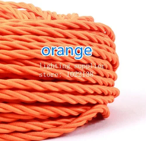 Fabric Cable cord for Vintage Pendant light 110/220V Decoration lamp Cables Gold Knitted Cloth Twisted Electrical Wire