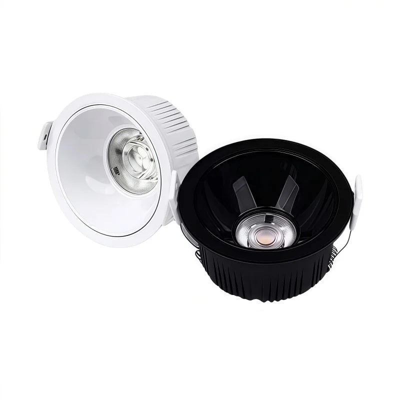Highlight LED AC110-230V Anti Glare Recessed Dimmable Downlights COB 7W9W12W15W20W24W36W45W60W Ceiling Lamp Spot Light Parlor