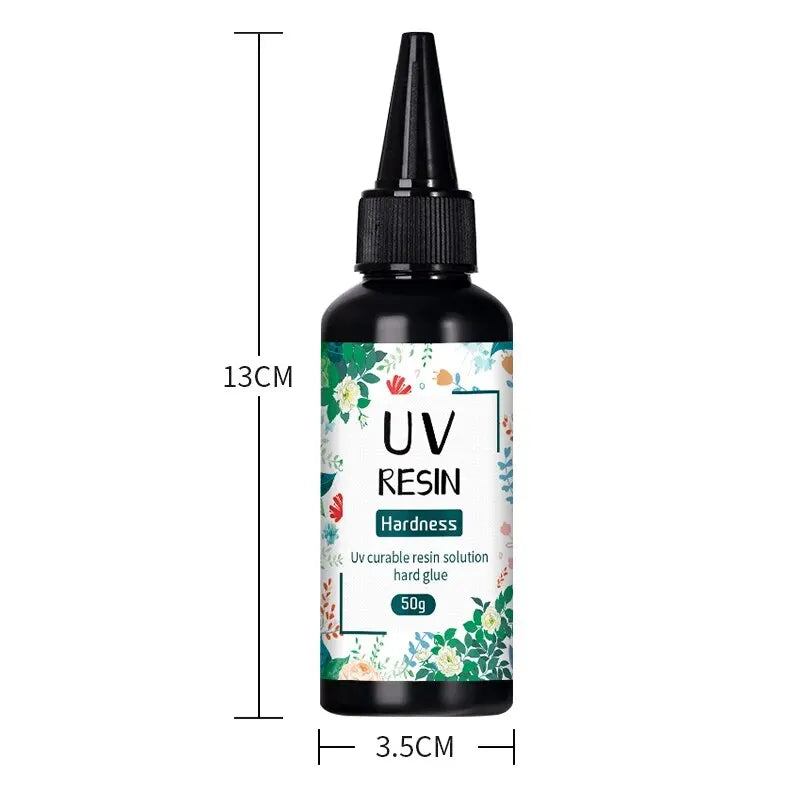 UV Resin Glue 20g/50g/100g/250g/1000g Epoxy Resin and UV Lamp High Transparency Fast Drying and High Hardness for DIY Jewelry