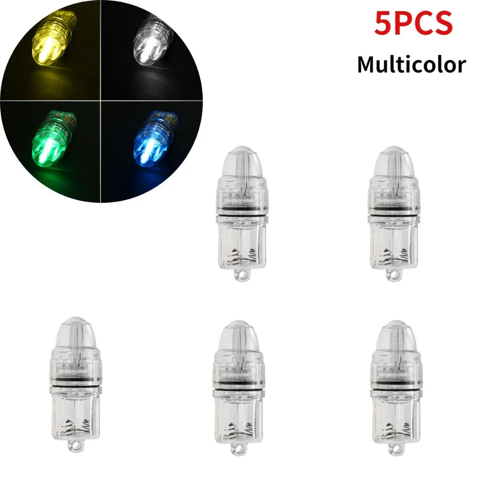 5-20pcs Underwater Deep Drop LED Fish Attracting Indicator Fish Lure Light Bait Fishing Lamp Lure LED Light Bait Fishing Tools
