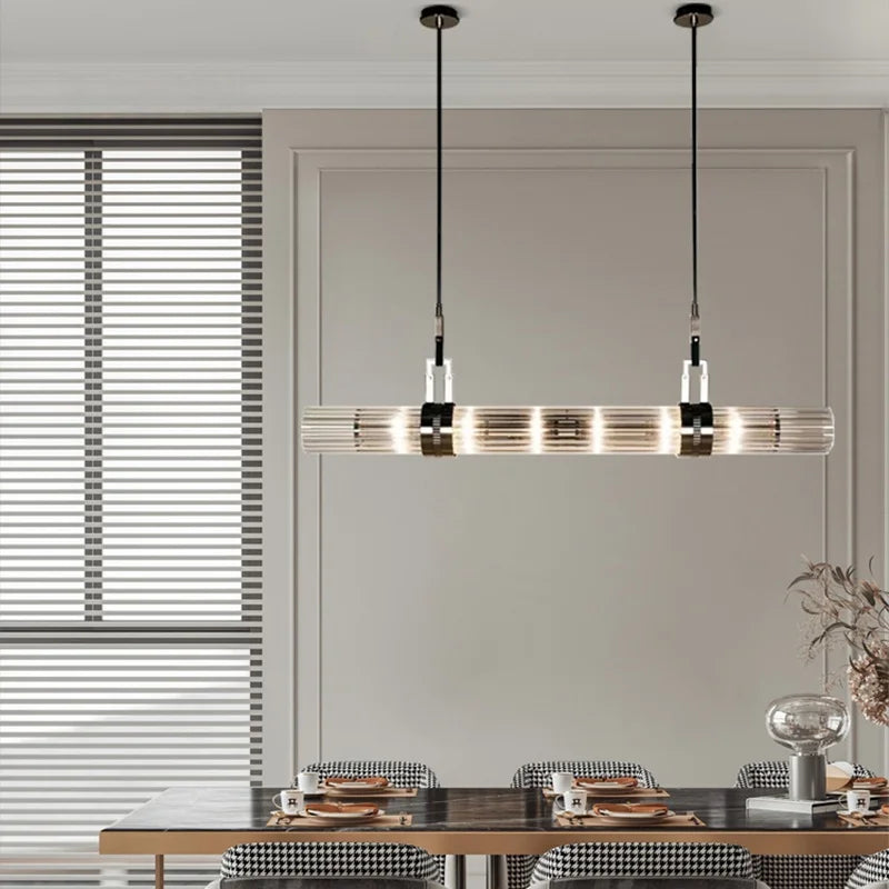 Restaurant Pendant Lights 100cm 150cm 180cm 200cm Glass Lampshade Modern Led Hanging Light Dining Living Room Decor Pendant Lamp