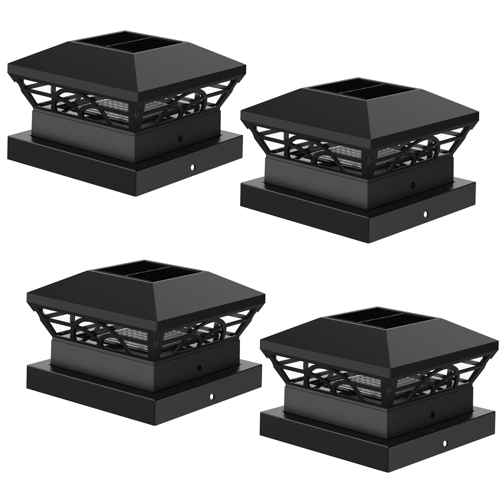 1pc/2pc/4pcs Solar Light Fence Light IP65 Waterproof Outdoor Solar Lamp For Garden Decoration Gate Courtyard Cottage Solar Lamp
