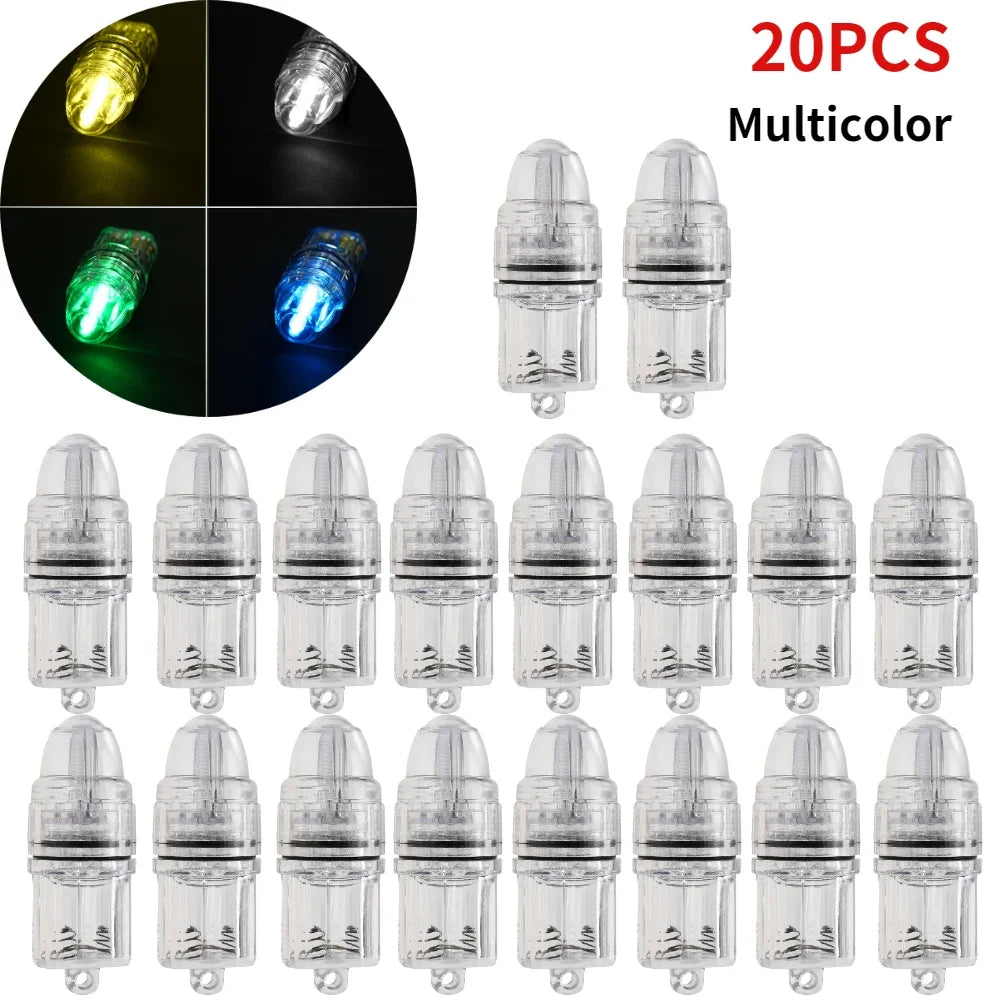5-20pcs Underwater Deep Drop LED Fish Attracting Indicator Fish Lure Light Bait Fishing Lamp Lure LED Light Bait Fishing Tools
