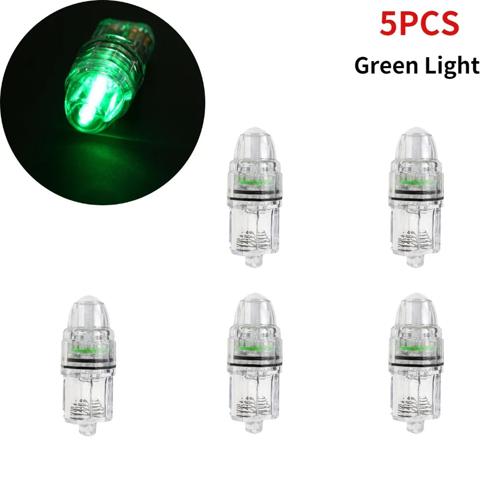 5-20pcs Underwater Deep Drop LED Fish Attracting Indicator Fish Lure Light Bait Fishing Lamp Lure LED Light Bait Fishing Tools