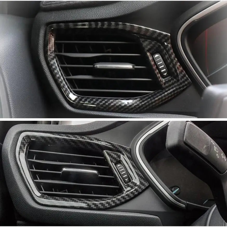 Warning Light / Head Lamp / Air AC Outlet Vent / Window Lift Cover Trim For Ford Focus MK4 2019 - 2025 Carbon Fiber Accessories
