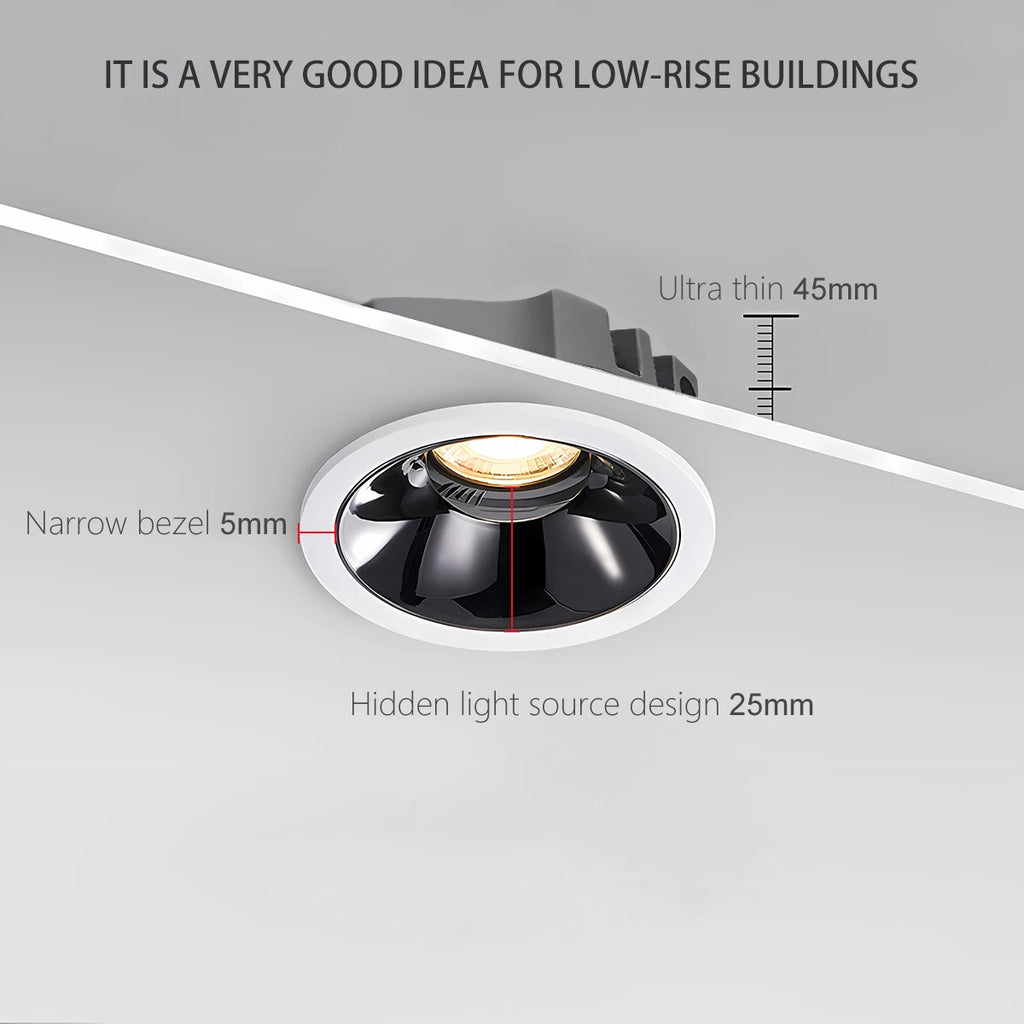 Tuya Zigbee/ DALI/ Matter Smart Recessed Led Spot light Ultra thin Anti Glare COB Ceiling Lamp Aluminum AC110V 220V Home Office