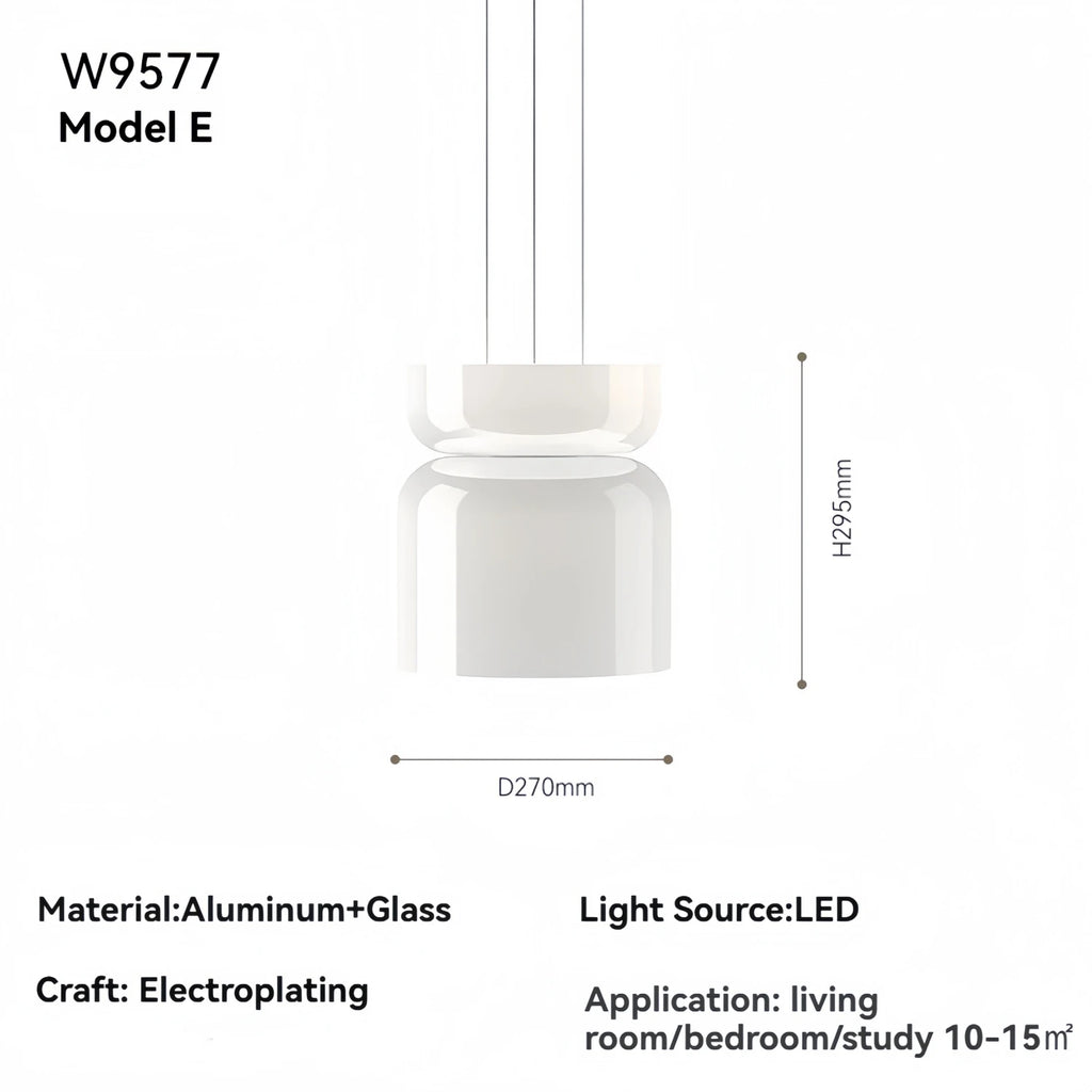Pablo White Glass Shade Pendant Lights Desinger Nordic Led Bedside Lamp Round Hanging Lighting for Bar Dining Room Decor Light
