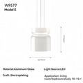 Pablo White Glass Shade Pendant Lights Desinger Nordic Led Bedside Lamp Round Hanging Lighting for Bar Dining Room Decor Light