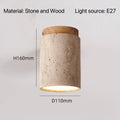 Modern Stone Travertine Ceiling Lamp Bedroom Corridor Flush Mounted Foyer Hallway Staircase Indoor Lighting Fixture Decoration