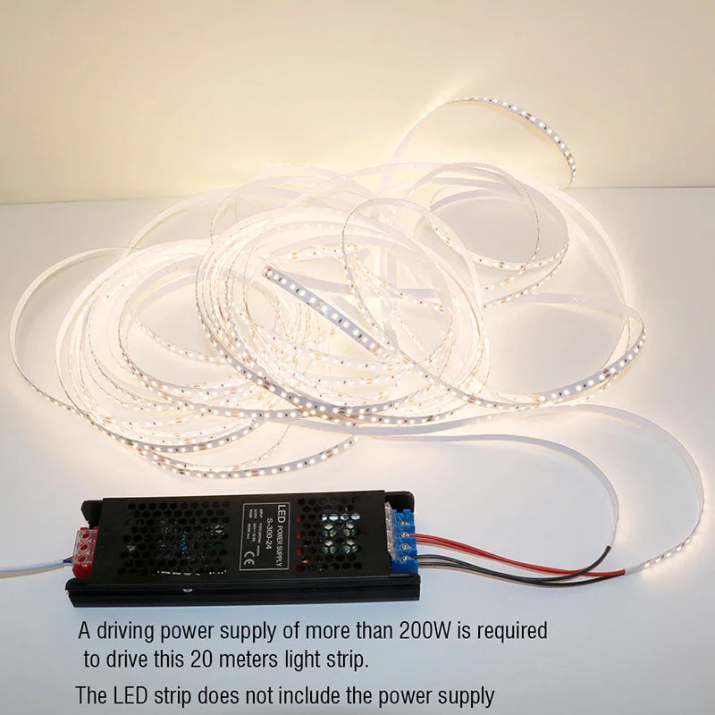 CRI90 High Brightness Single Strip 5m 10m 15m 20m 25M 30m LED Strips 24V 12V Light Strip CRI 90 Flexible 20 meters Soft Lamp Bar