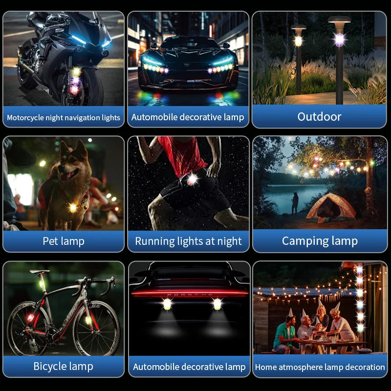 Strobe Lights M6 For Car Motorcycle Led Flash Anti-collision Warning Lamp Waterproof Wireless Remote Control For Car Bike